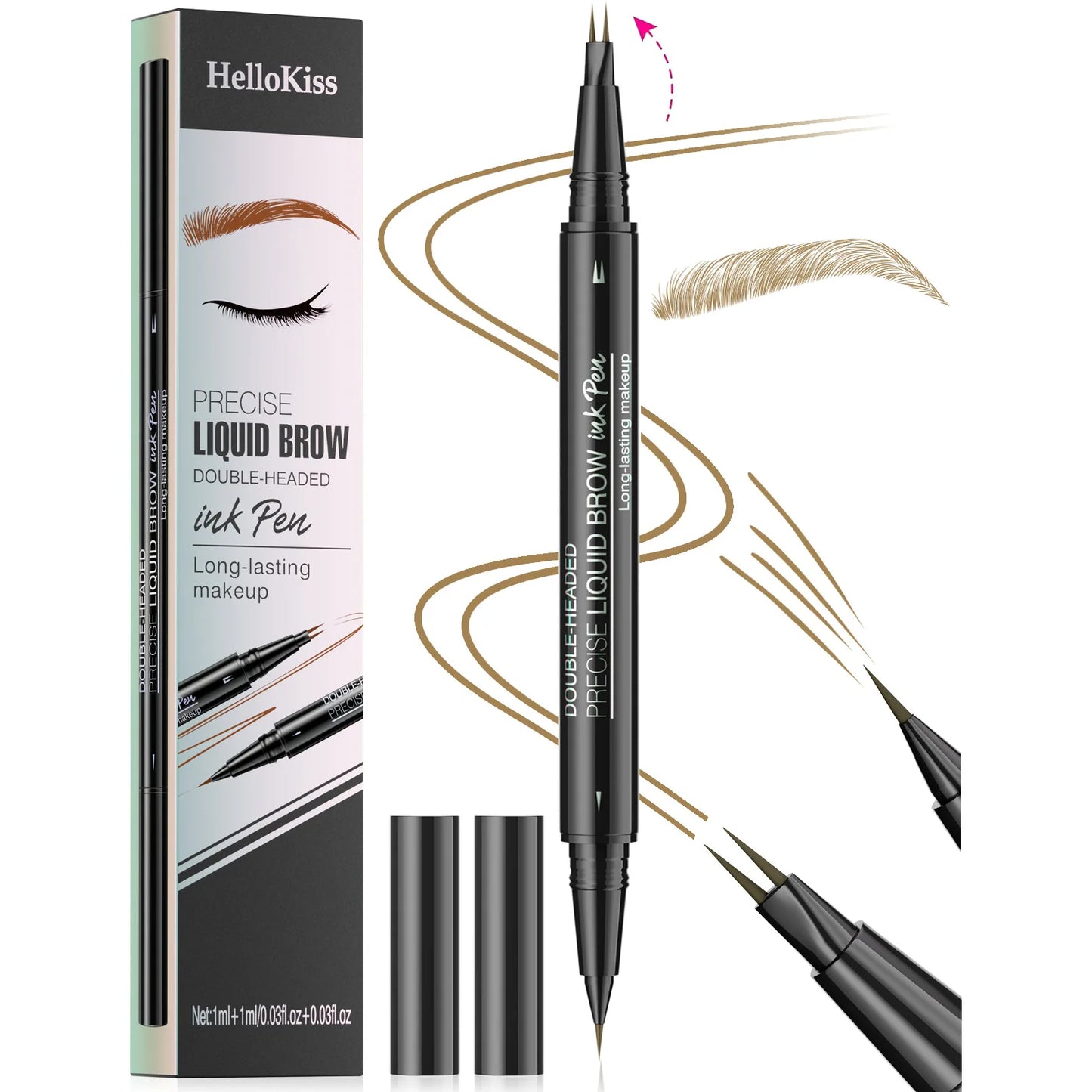 2-in-1 Waterproof Eyebrow Pencil